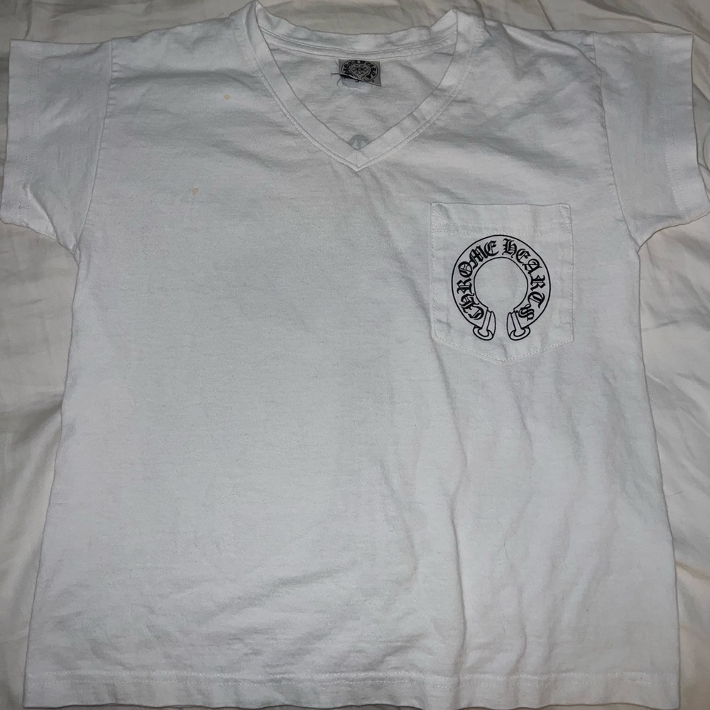 White Chrome Hearts baby t